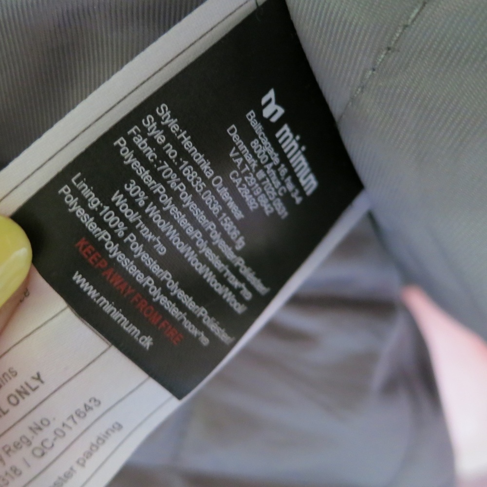 Grey Minimum Denmark Wool Coat 34 - image 6